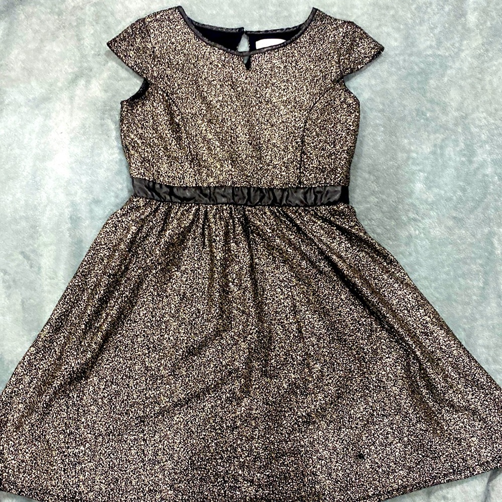 Black dress with metallic silver/gold sparkles, Xhilaration brand girls’ 10/12